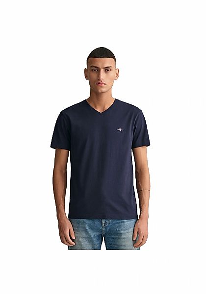 Gant T-Shirt "SLIM SHIELD V-NECK T-SHIRT", mit einer kleinen Logostickerei günstig online kaufen