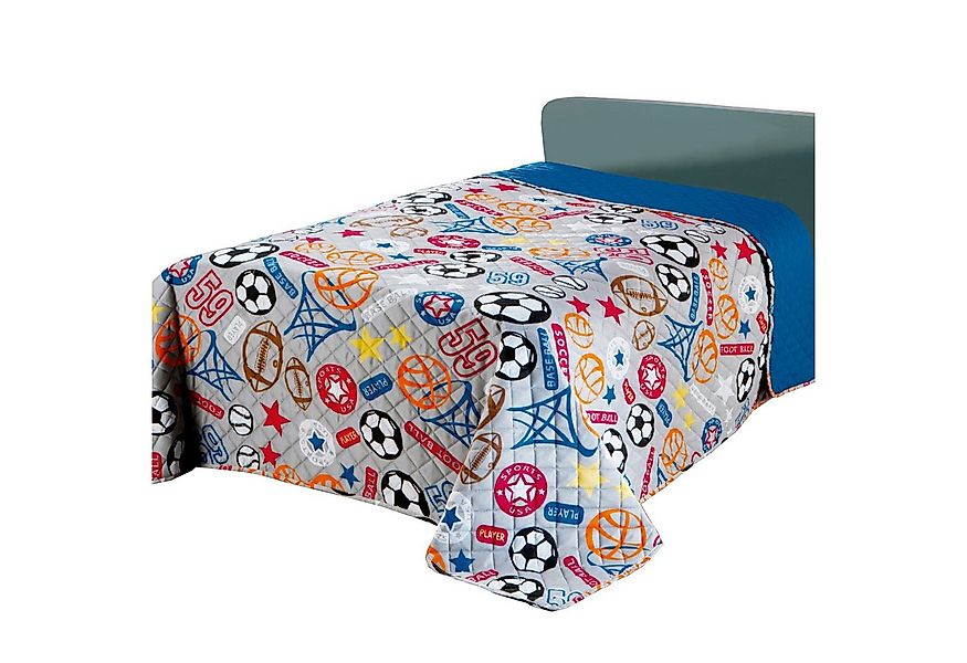 Delindo Lifestyle Bettüberwurf Tagesdecke Sports, für Kinderzimmer, 170x210 günstig online kaufen