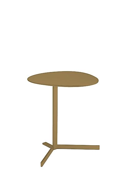 Birdy Kiesel Beistelltisch oval gold metallic H: 45cm günstig online kaufen