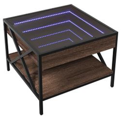 vidaXL Couchtisch Couchtisch mit Infinity-LED Braun günstig online kaufen