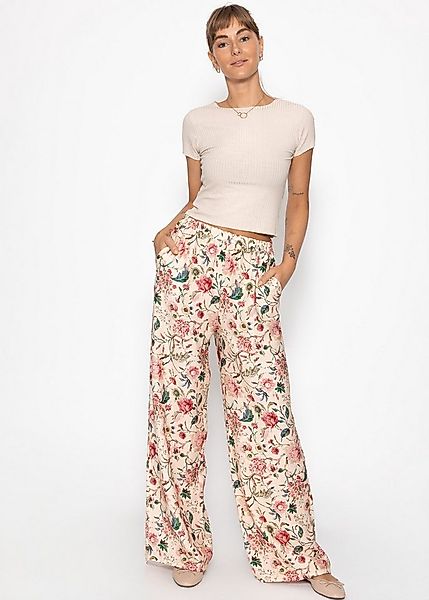 SASSYCLASSY Stoffhose Hose mit Blümchendruck für Damen Weite Hose in floral günstig online kaufen