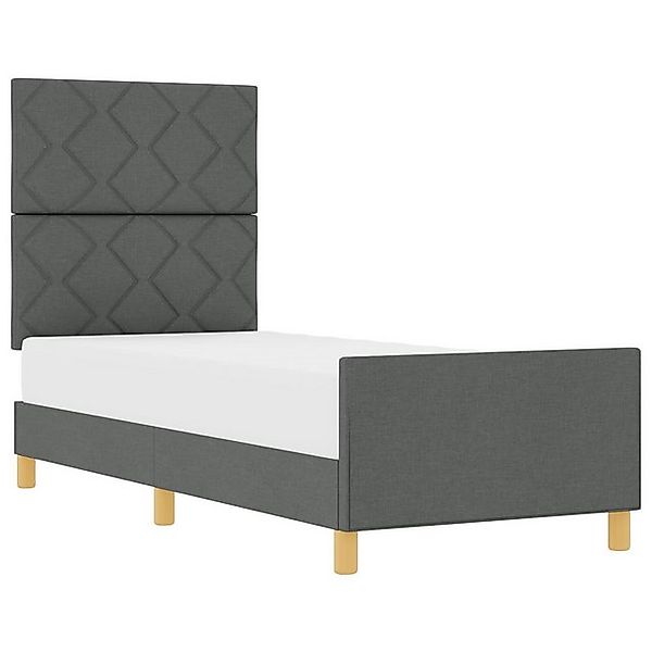 vidaXL Bett Bettgestell Dunkelgrau 80x200 cm Stoff (1-tlg) günstig online kaufen