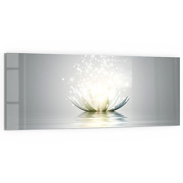 DEQORI Glasbild 'Funkelnde Lotusblüte', 'Funkelnde Lotusblüte', günstig online kaufen