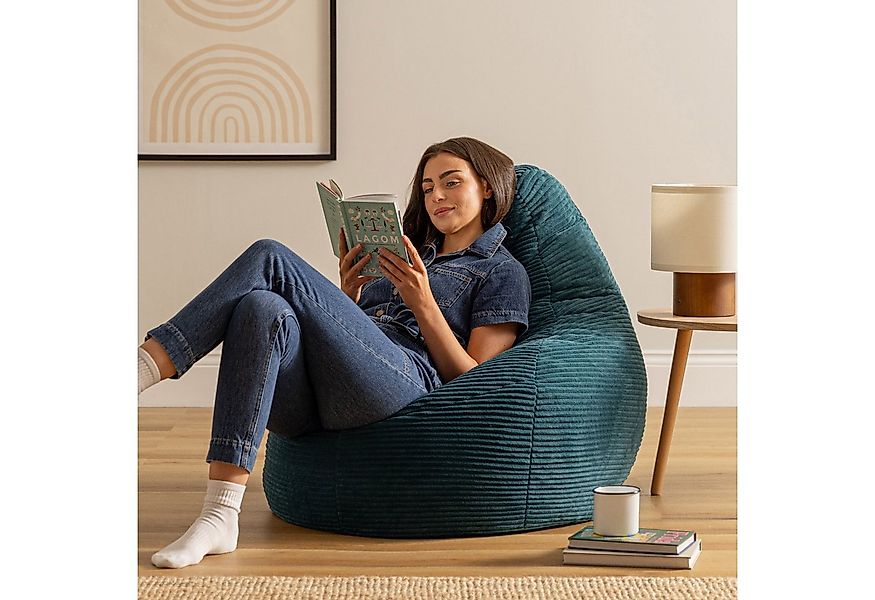 icon Sitzsack 2er Set Sessel mit Liege aus Cord „Dalton“, Sitzsack XXL, Gam günstig online kaufen