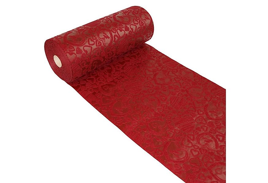 Deko AS Dekoobjekt Tischläufer Dekoflor® Herzen - bordeaux - 300mm - 5m - 5 günstig online kaufen