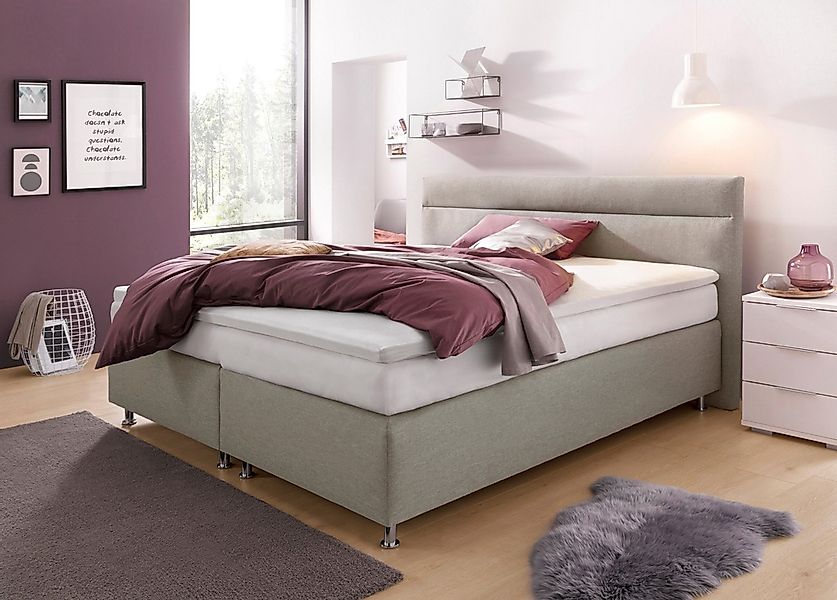 Westfalia Schlafkomfort Boxspringbett wahlweise mit LED-Beleuchtung günstig online kaufen