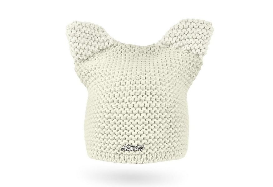 Neverless Strickmütze Damen Strickmütze Katze Katzenohren Winter-Mütze Grob günstig online kaufen