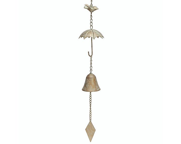 Viana Gartenfigur Vintage Metall Windspiel Deko Schirm Glocke Gartendeko 70 günstig online kaufen