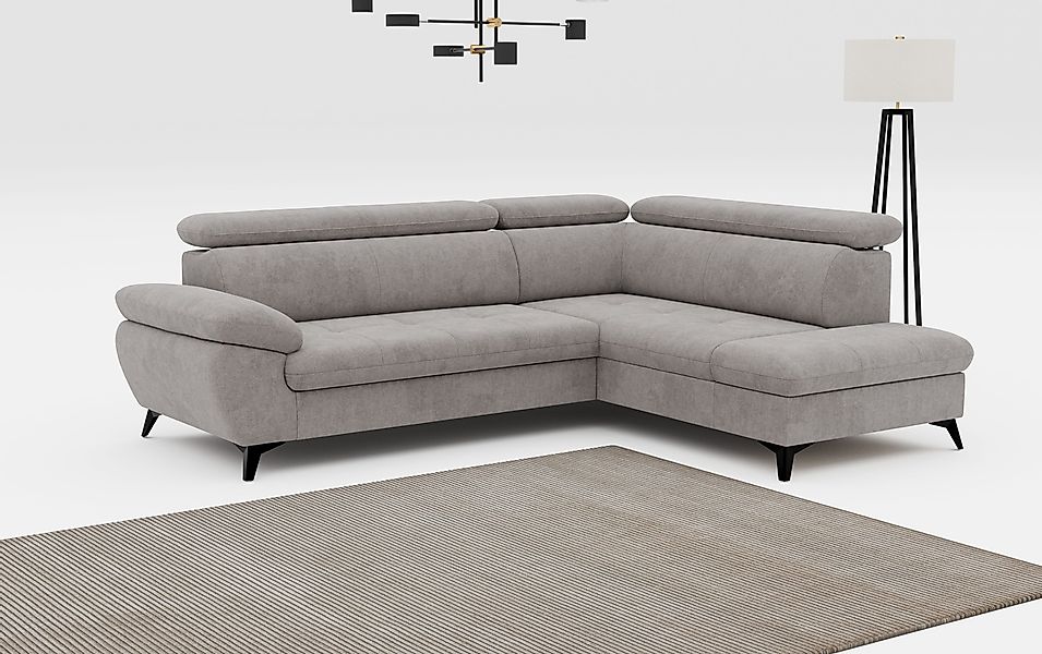 COTTA Ecksofa Hudson L-Form, mit Kopfteilverstellung, günstig online kaufen