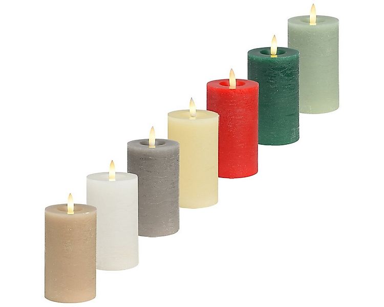 matches21 HOME & HOBBY LED-Kerze LED Kugel-Kerze Echtwachs-Kerze flackernd, günstig online kaufen