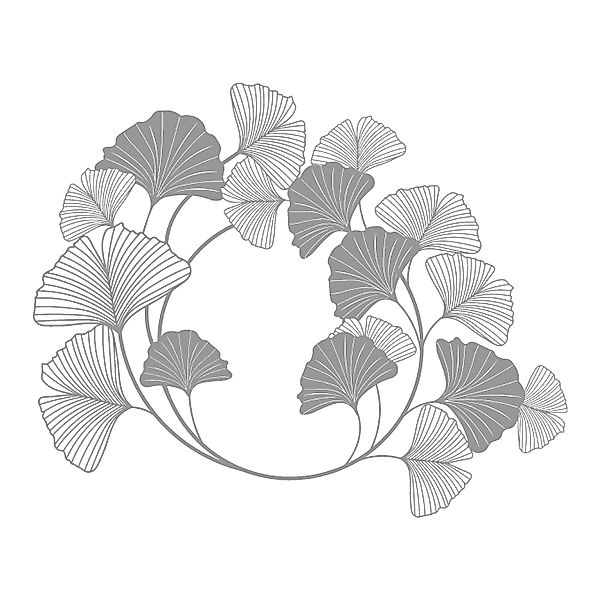 Jumpeak Wanddekoobjekt Dreidimensionaler Ginkgo biloba Metall günstig online kaufen