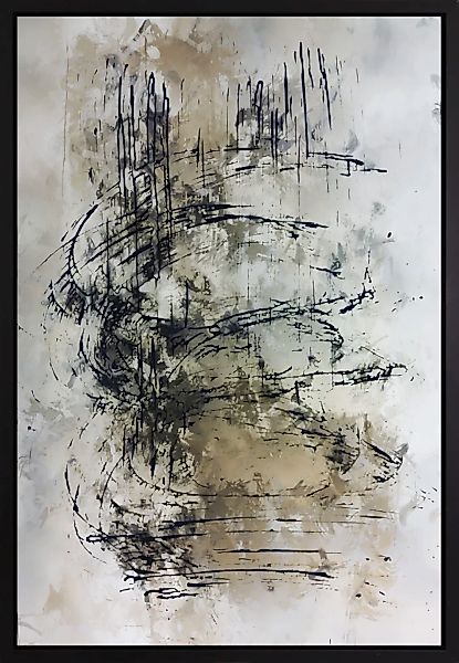 queence Leinwandbild »Der Sturm«, Abstrakt-Abstrakte-Kunst-Modern, mit eine günstig online kaufen