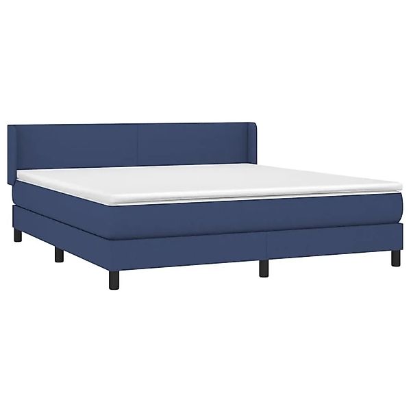 vidaXL Boxspringbett mit Matratze Blau 180x200 cm Stoff 3129575 günstig online kaufen