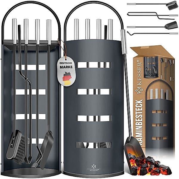 KESSER Kamingarnitur, (Reinigungs-Set 5 Teile: Besen, günstig online kaufen