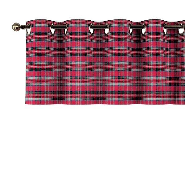 Kurzgardine mit Ösen, rot-grün, 130 x 40 cm, Quadro (126-29) günstig online kaufen