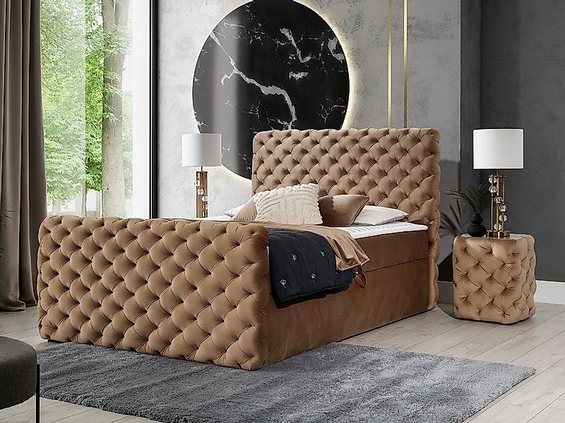 MIRJAN24 Boxspringbett Chesterfield Lux (mit zwei günstig online kaufen