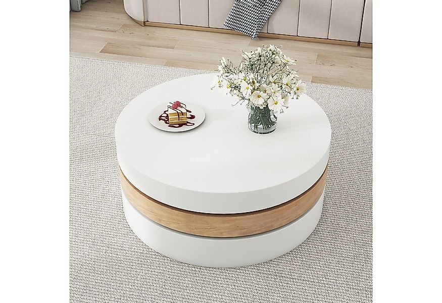 HAUSS SPOLE Couchtisch Zylindrisch-Couchtisch, Tischplatte 360° frei drehba günstig online kaufen