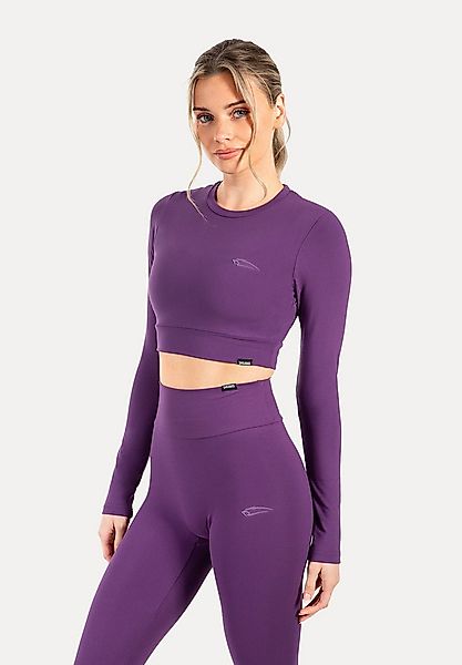 Smilodox Longsleeve Thalina, Langarmshirt bauchfrei mit 3D Rubber Print Run günstig online kaufen