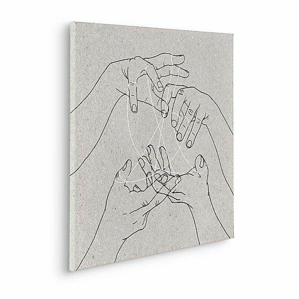 Komar Leinwandbild "Puppet Show - Größe 60 x 60 cm" Natur 1 Stk. tlg. Keilr günstig online kaufen