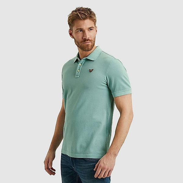 PME LEGEND Poloshirt Short sleeve polo garment dyed pique mit Logo Stickere günstig online kaufen