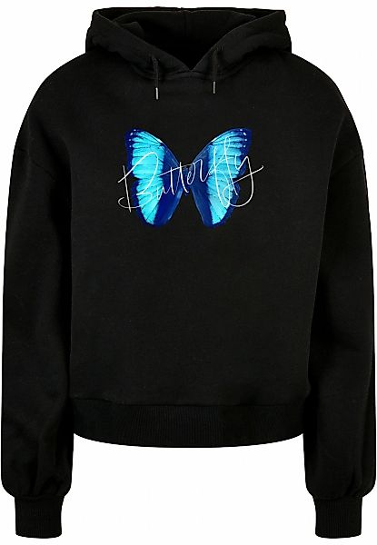 Merchcode Kapuzenpullover "Merchcode Damen Ladies Butterfly Blue Organic Ov günstig online kaufen