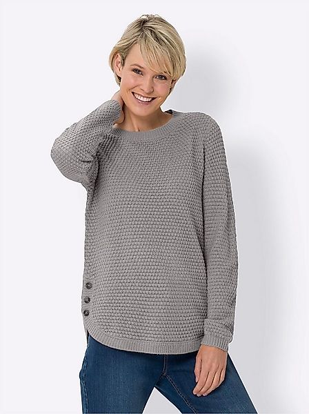 Sieh an! Strickpullover Langarm-Pullover Langarm Struktur günstig online kaufen