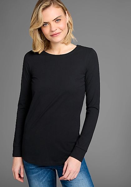 Laura Scott Langarmshirt, (3-er Pack), mit Bündchen am Ärmelabschluss - NEU günstig online kaufen