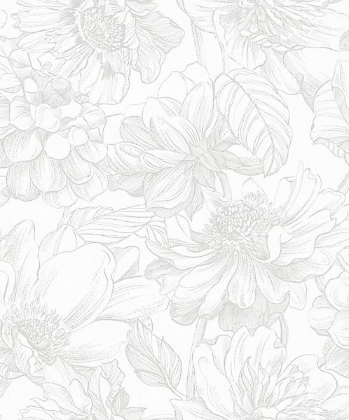 Art for the home Vliestapete Soft Blush Dahlia, glatt, geblümt, (1 St), Gra günstig online kaufen