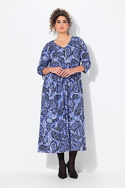 Ulla Popken Maxikleid Kleid Paisleymuster A-Linie günstig online kaufen