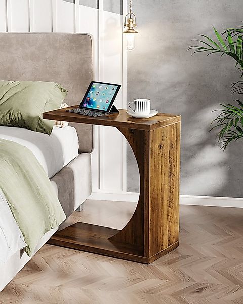 Tribesigns Beistelltisch C-förmiger Beistelltisch, Kleiner Tisch Nachttisch günstig online kaufen