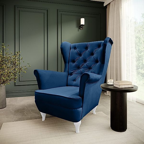 Beautysofa Ohrensessel Ohrensessel Sessel FALCO Chesterfield günstig online kaufen