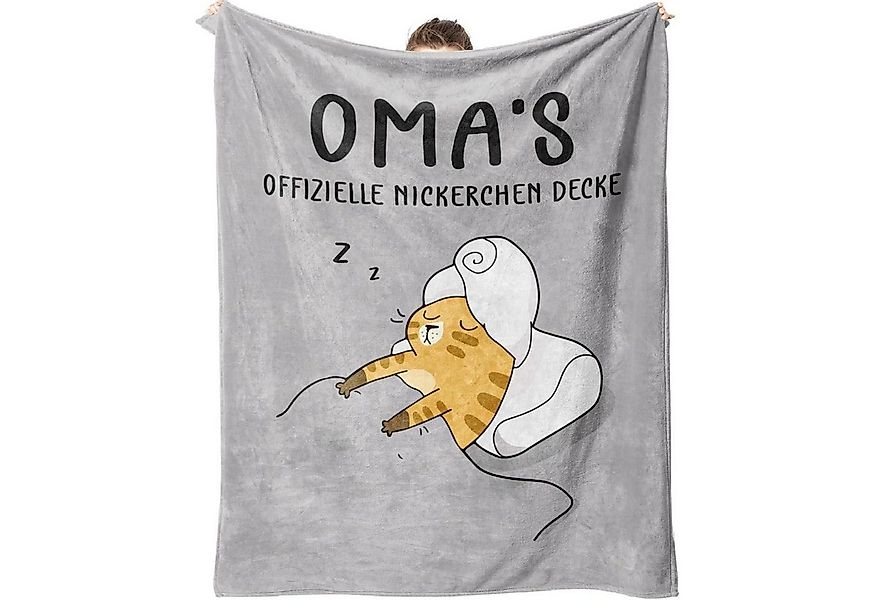 LuxusKollektion Badaccessoire-Set Decke personalisiert Oma Flanell 157 x 13 günstig online kaufen