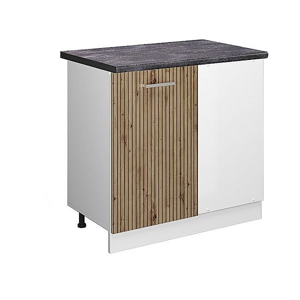 Vicco Eckunterschrank R-Line Küchen Eckschrank Artisan-Eiche/Weiß 86 cm AP günstig online kaufen
