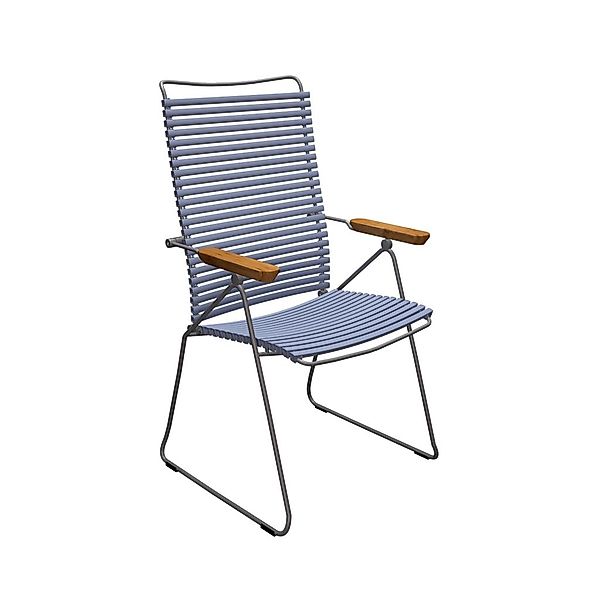 Outdoor Stuhl Click verstellbare Rückenlehne taubenblau günstig online kaufen