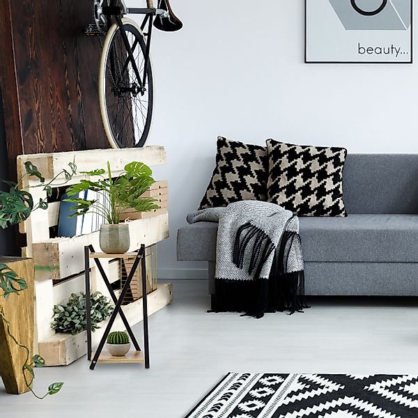 relaxdays Blumenhocker Blumenständer mit 2 Ebenen, günstig online kaufen