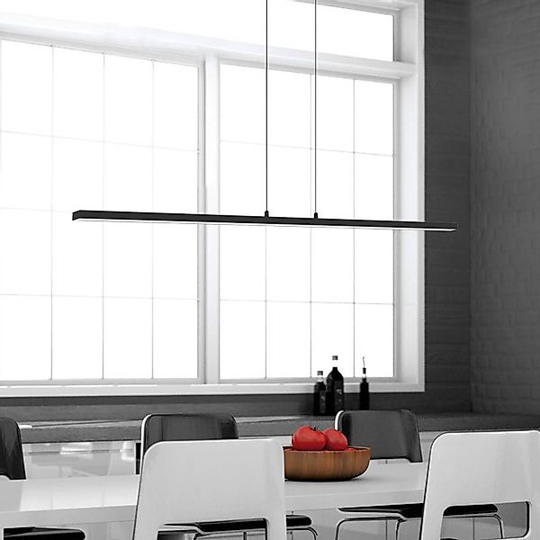 LED-Hängeleuchte Bande, 150 cm up/down, schwarz, CCT, Dimmer günstig online kaufen