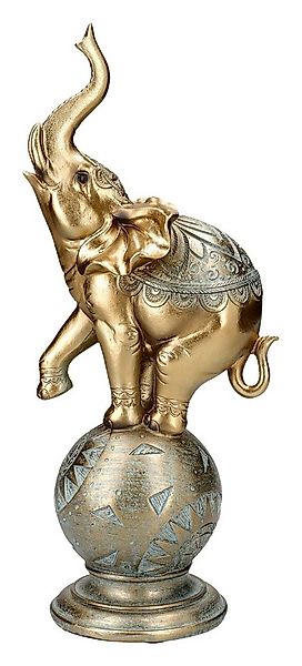Figuren Shop GmbH Tierfigur Elefanten Figur steht auf Kugel - Tierfigur Dek günstig online kaufen