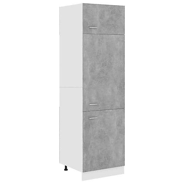 Kühlumbauschrank Betongrau 60x57x207 Cm Spanplatte günstig online kaufen