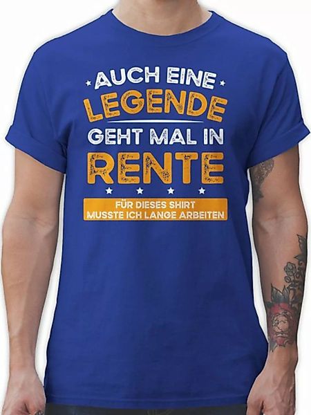 Shirtracer T-Shirt Auch eine Legende geht mal in Rente Rentner Rente günstig online kaufen