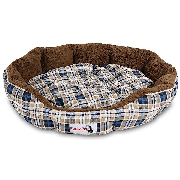 Home4Living Hundekorb Hundebett Hundekissen blau-kariert Hundekörbchen günstig online kaufen