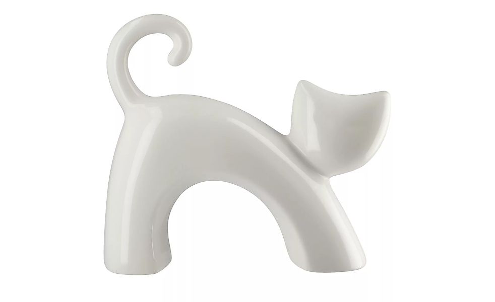 Deko Katze - weiß - Keramik - 19 cm - Dekoration > Dekoartikel - Möbel Kraf günstig online kaufen