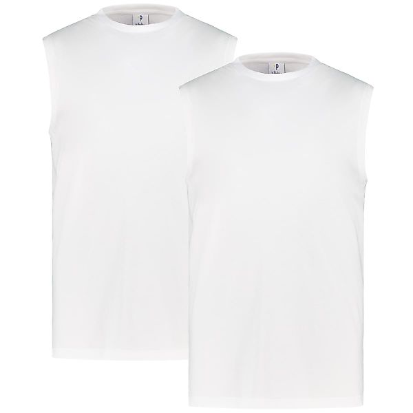 Pfundskerl Doppelpack Tanktop aus Baumwolle Farbe weiß Größe: 4XL günstig online kaufen