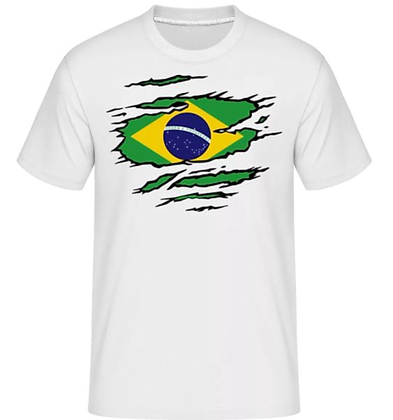 Ripped Flag Brazil · Shirtinator Männer T-Shirt günstig online kaufen