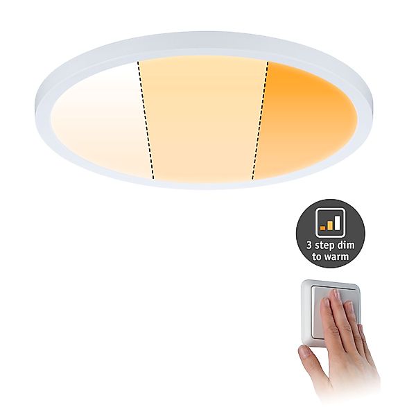 Paulmann "VariFit LED Einbaupanel Dim to Warm Areo IP44 rund 230mm 16W 1400 günstig online kaufen