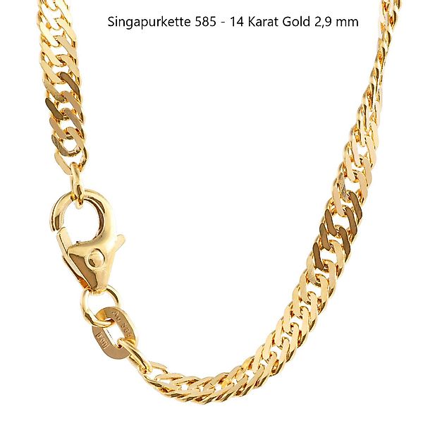 HOPLO Goldkette Goldkette Singapurkette Länge 50cm günstig online kaufen