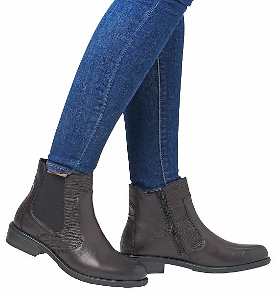 Remonte Chelseaboots, Blockabsatz, Stiefelette, Businesschuh, Besätze in Re günstig online kaufen