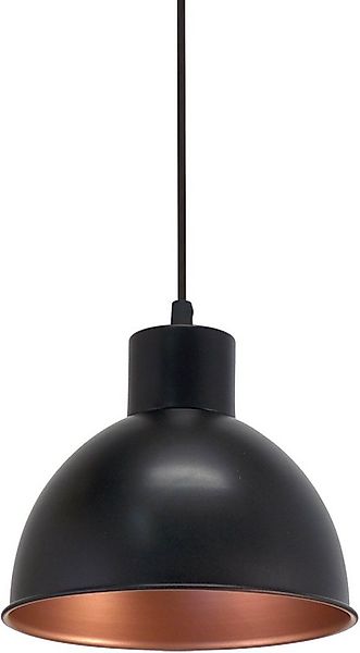 EGLO Pendelleuchte TRURO 1 Hängelampe, Esstischlampe, Stahl, schwarz, kupfe günstig online kaufen
