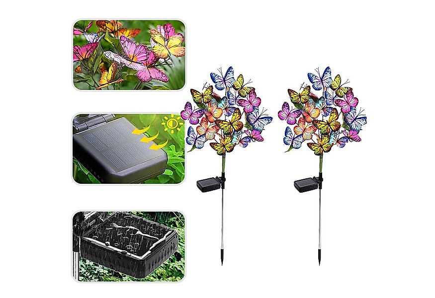 Jibenhome LED Solarleuchte LED Solarlampen Gartendeko,LED Solar Gartenleuch günstig online kaufen