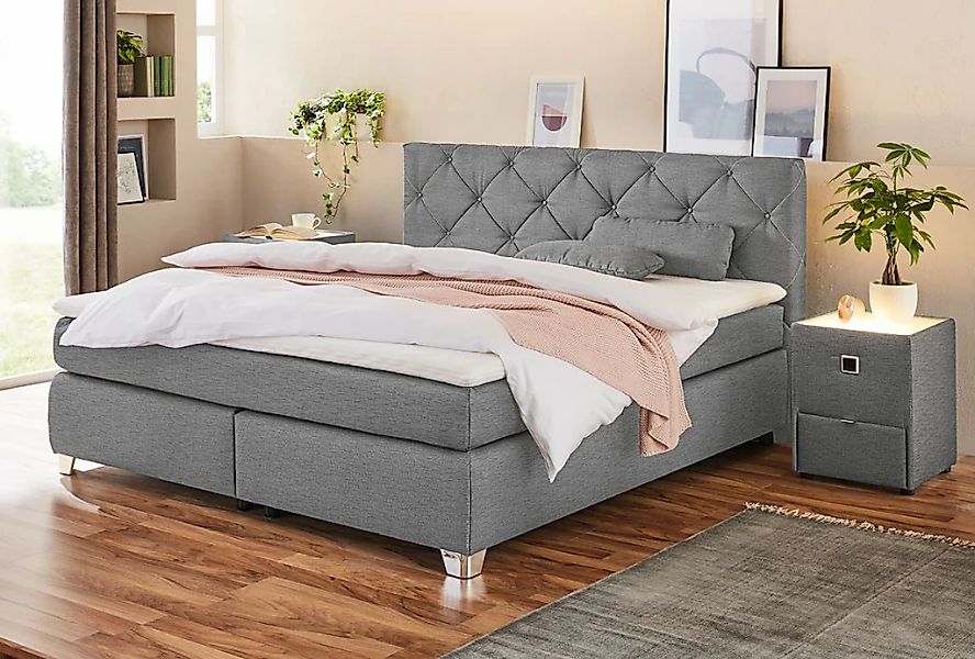 Jockenhöfer Gruppe Boxspringbett "Finja" mit Topper und Zierkissen, erhältl günstig online kaufen