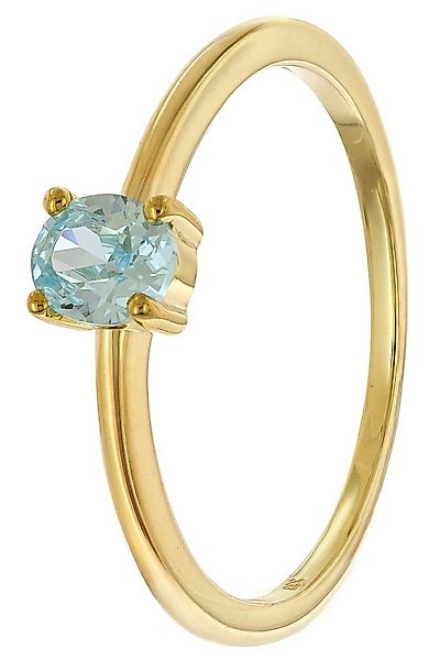Acalee Goldring Damen333 Gold (8k) Ovaler Zirkonia Hellblau günstig online kaufen